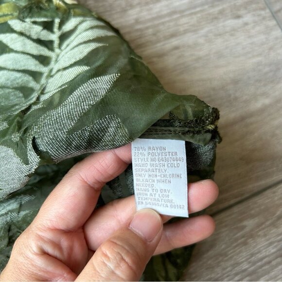 TanJay Burnout  Sheer Button Down Blouse - Picture 13 of 14